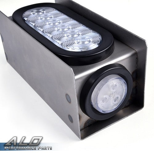 Solid Spare Fit For Trailer/Truck LED Steel Housing Box 6"Oval Tail Light 2"Marker Light
