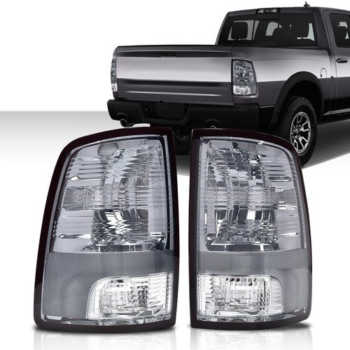 Solid Spare Fit For 09-18 Dodge Ram 1500/2010-2018 Ram 2500 3500 Tail Lights Brake Lamps
