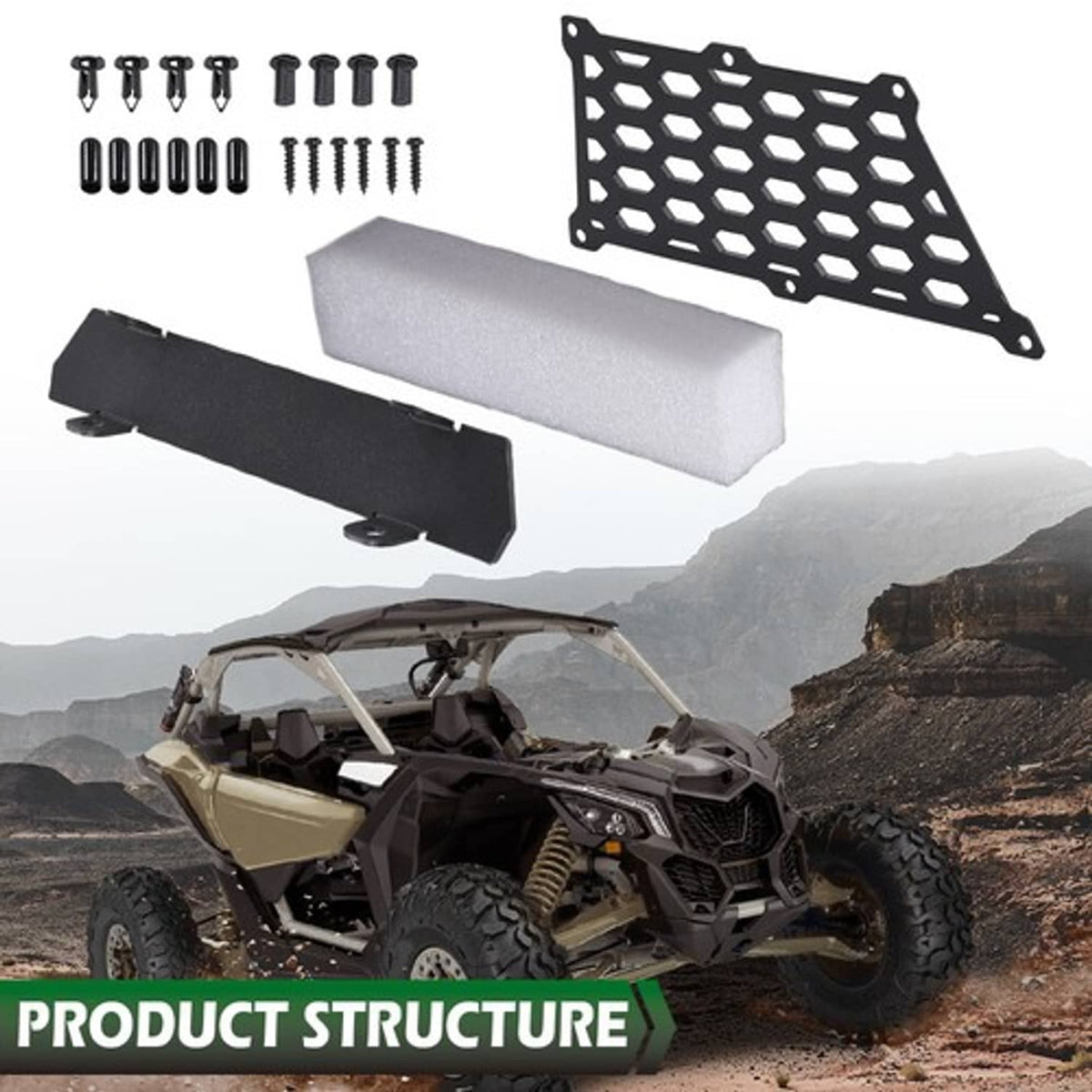 Solid Spare Fit For 17-23 Can Am Maverick X3 Air Intake Relocation Kit Noise Reduction