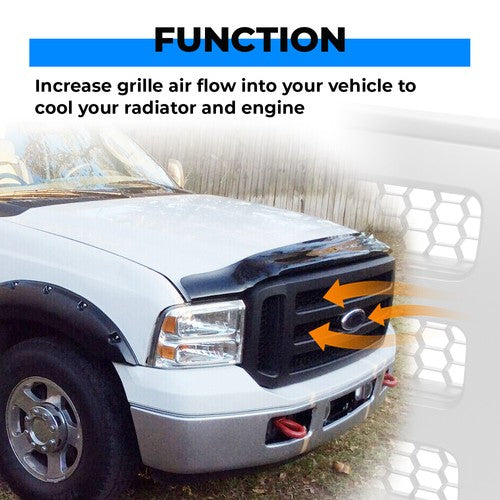 Solid Spare Black Painted Grille Assembly For Ford 05-07 F250 F350 Super Duty FOR FO1200457