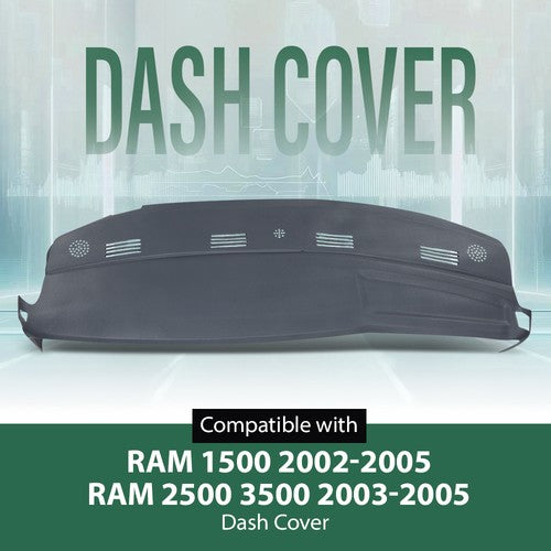 Solid Spare One Piece TPE Dashboard Dash Cover Blue Fit For 02-05 Dodge Ram 1500 2500 3500
