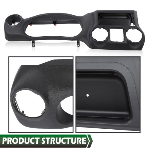 Solid Spare Fit For 2011-2014 Jeep Wrangler Dash Instrumen Cluster Radio Bezel Trim Cover