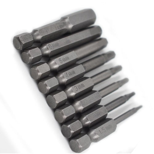 Solid Spare Metric mm Hex Head Allen Bit Set 8 Piece Quick Connect Shank Impact Driver Drill