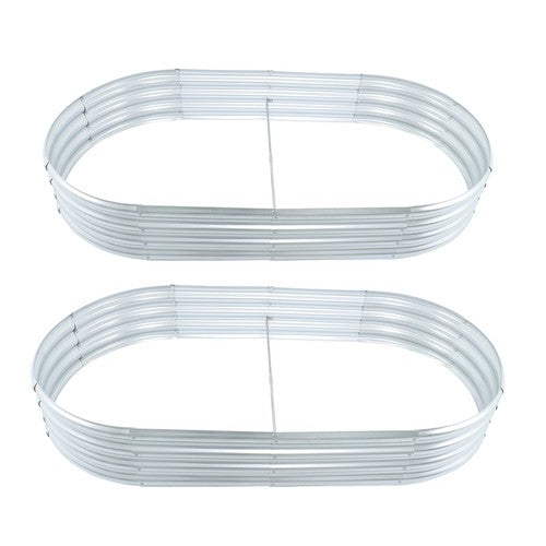 Solid Spare 2 Pcs 6x3x1ft Galvanized Raised Garden Bed Kit Large Metal Planter Box Outdoor