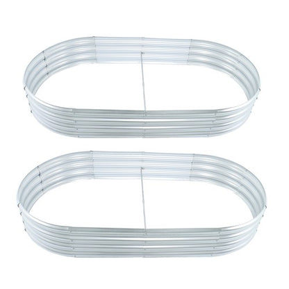 Solid Spare 2 Pcs 6x3x1ft Galvanized Raised Garden Bed Kit Large Metal Planter Box Outdoor