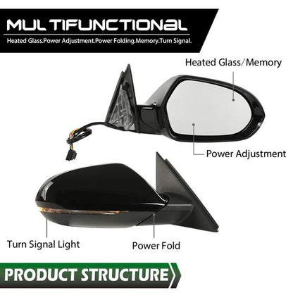 Solid Spare Side Mirror Fit For 2012-2018 Audi A6, A6 Quattro, S6 Passenger Right Side RH