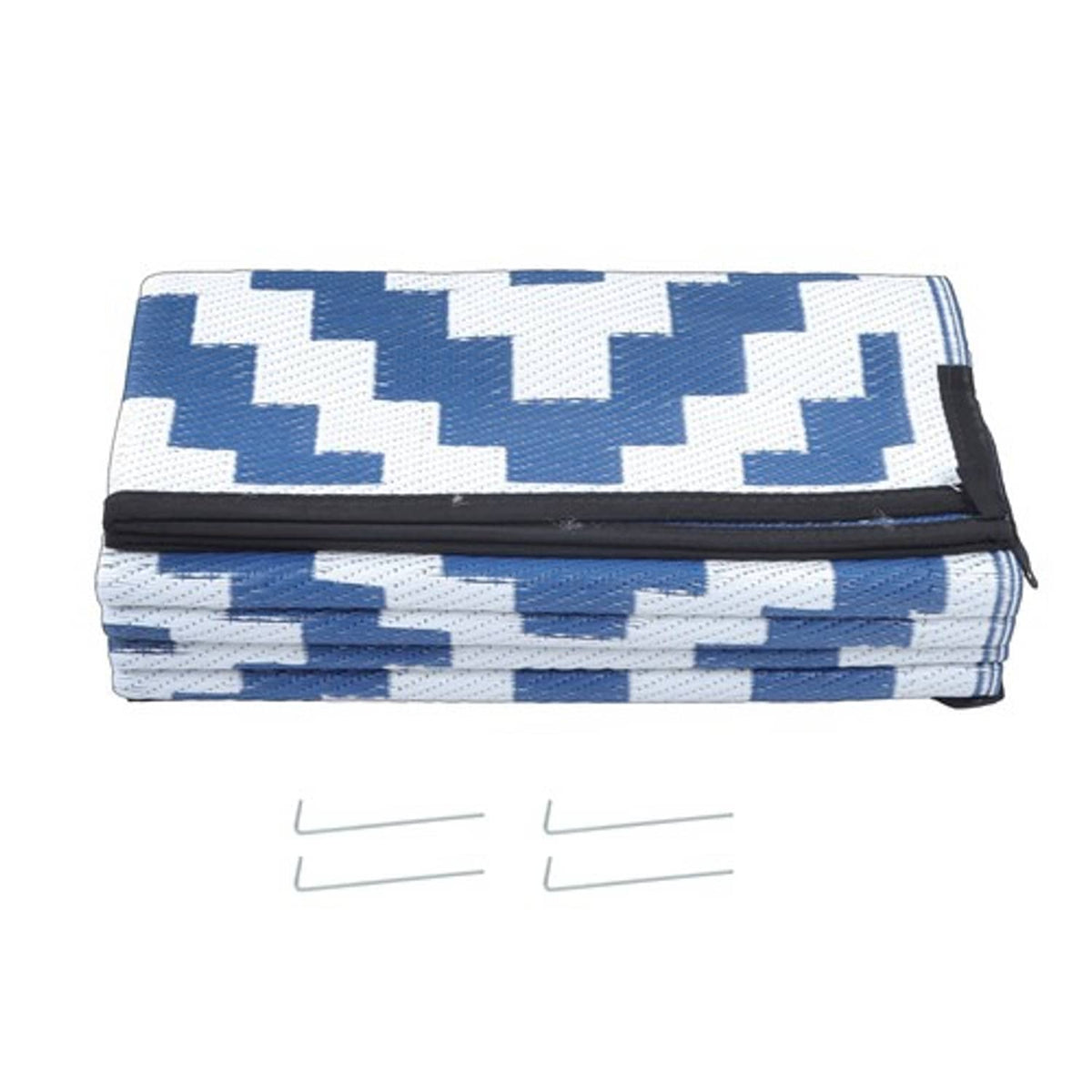 Solid Spare Outdoor Waterproof Foldable Plastic 8x10FT Navy Blue White Outdoor Carpet