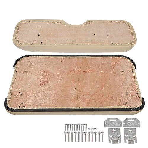 Solid Spare Golf Cart Tan Front Seat Cushion with Hardware For EZGO Medalist TXT 1994-2013