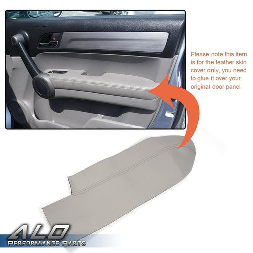 Solid Spare Fit For 07-12 Honda CR-V CRV Front Door Panels Armrest Cover Gray 2pcs