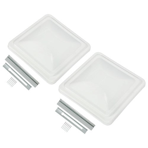 Solid Spare 2 Pack RV Replacement Roof Vent Cover 14"X14" White Camper (Trailer) Vent Cover
