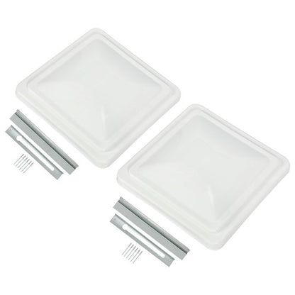 Solid Spare 2 Pack RV Replacement Roof Vent Cover 14"X14" White Camper (Trailer) Vent Cover