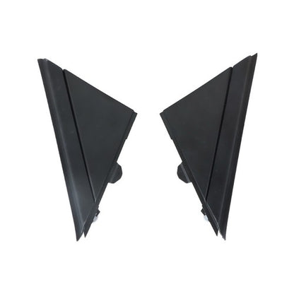 Solid Spare Left & Right Door Mirror Flag Cover Moldings Gloss Black For Fiat 500 2012-2017