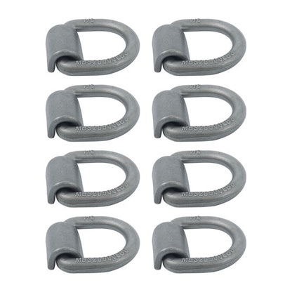 Solid Spare 8 Pack 3/4" Weld On Forged D Ring with Welding Clip 26,500lbs Fracture Strength