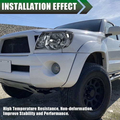 Solid Spare Fit For 2005-2011 Toyota Tacoma Smoke Lens Chrome Headlights Left+Right Side