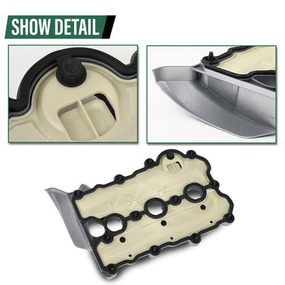 Solid Spare Left Engine Valve Cover w/ Gasket Fit For 2005-2011 Audi A4 A6 Quattro V6 3.2L