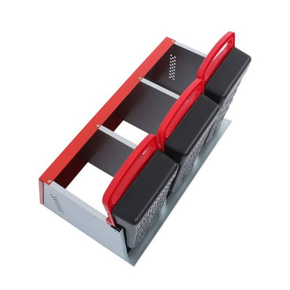 Solid Spare Red Chicken Egg Laying Box With Lided Cover Chicken Nest Boxes Coop Metal 3 Hole