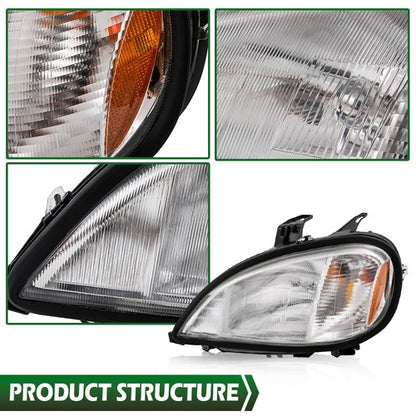Solid Spare Fit For 1996-2004 Freightliner Columbia Left Driver Side Headlight Headlamp New