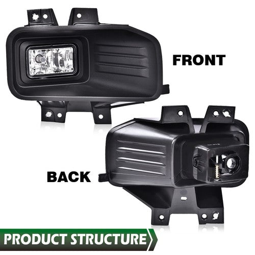 Solid Spare Fit For Ford F150 Pickup 18-20 Halogen Fog Lights Driving Lamps Left& Right Pair