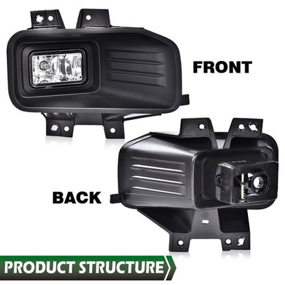 Solid Spare Fit For Ford F150 Pickup 18-20 Halogen Fog Lights Driving Lamps Left& Right Pair