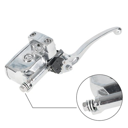 Solid Spare 1" 25mm Motorcycle Handlebar Hydraulic Brake & Clutch Master Cylinder Left&Right