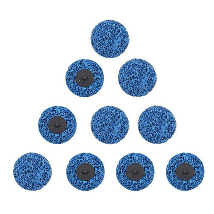 Solid Spare 3" Blue Quick Change Easy Strip & Clean Discs For Paint Rust 10 Pack