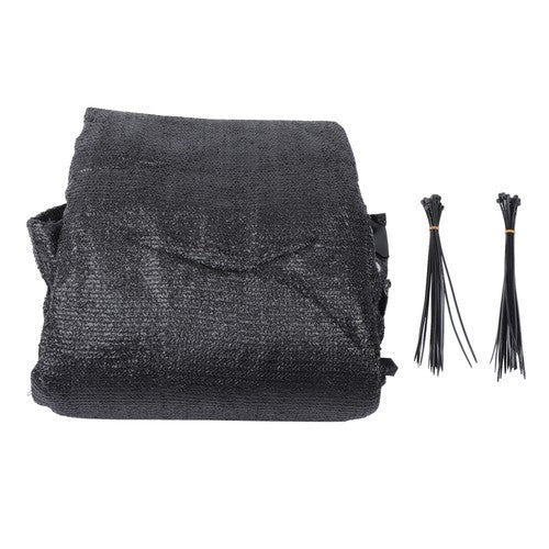 Solid Spare 4' x 50' Privacy Fence Heavy Duty Fencing Mesh Shade Cover Garden Black