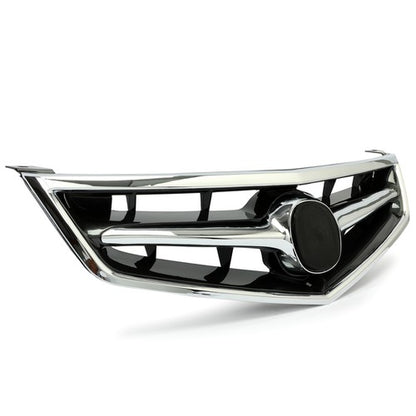 Solid Spare Fit New 2006 2007 2008 Acura TSX Front Grill Grille w/Chrome Molding 4-Door 4DR