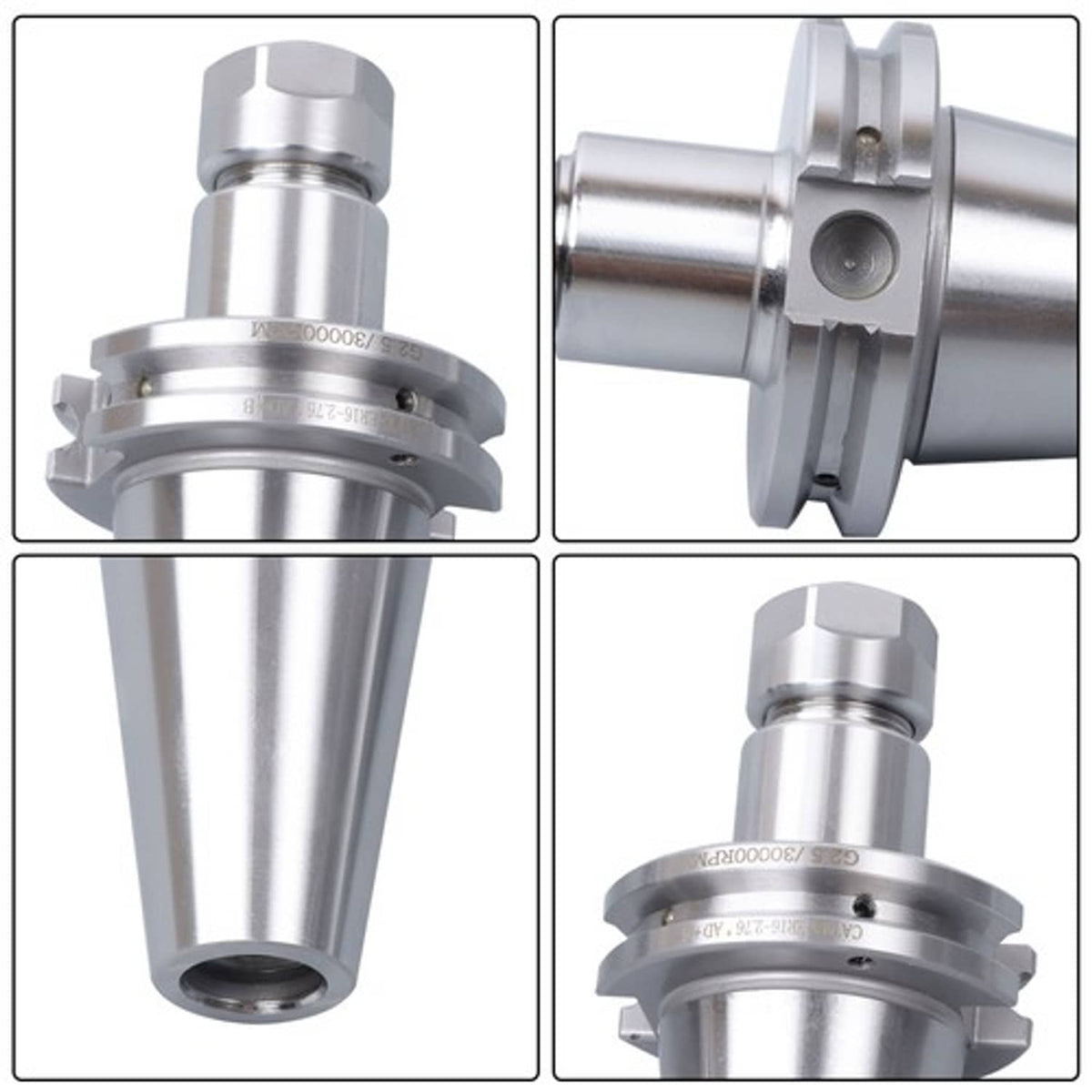 Solid Spare TOTAL 4 Pcs Tool Holder CAT40-ER16 short & long 0.0001 Runout Collet Chucks New