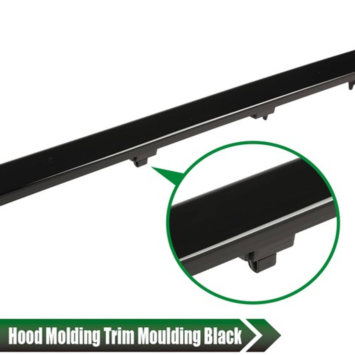 Solid Spare Fit For 2007-2015 Mini Cooper R55 R56 R58 R59 Black Grille Hood Molding Trim