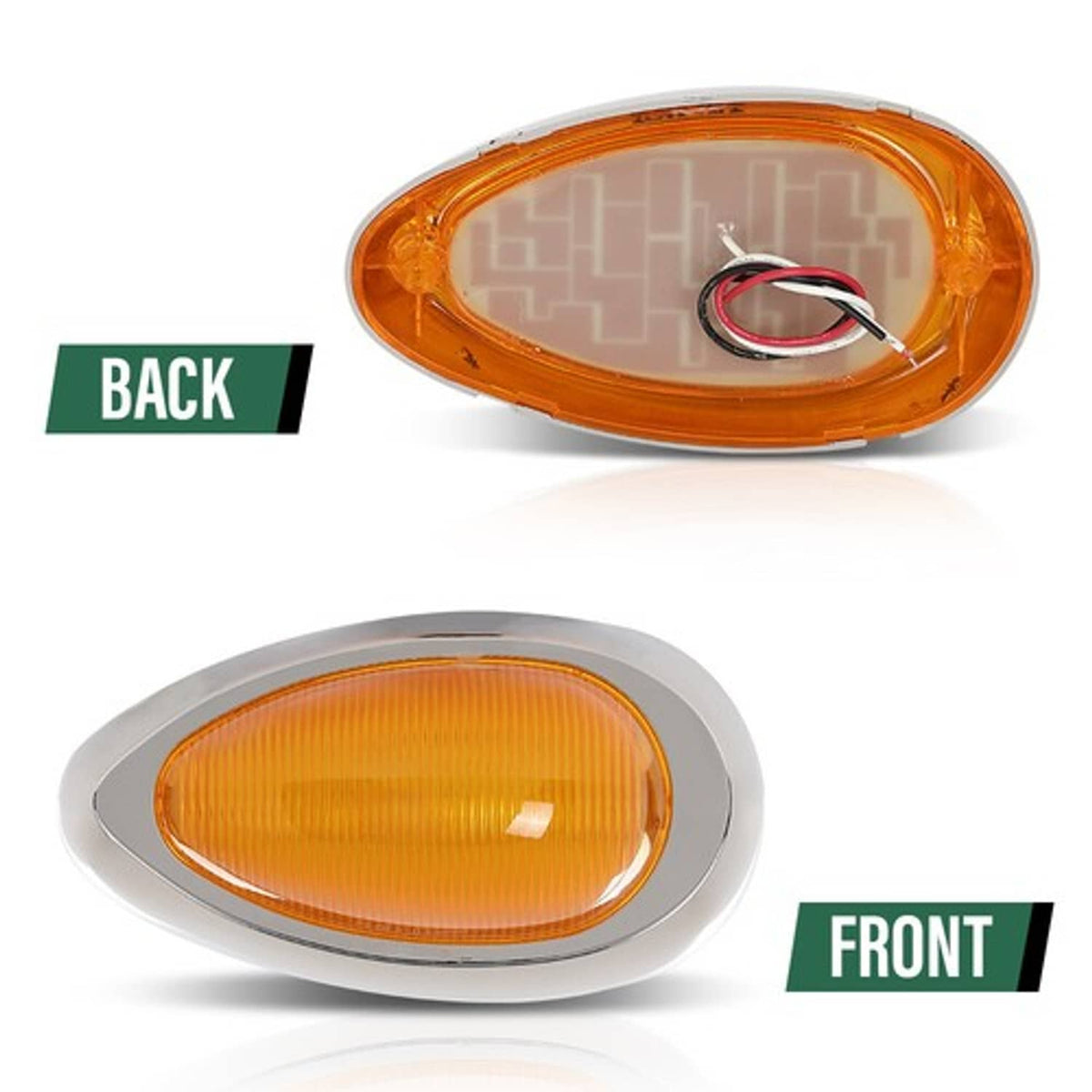 Solid Spare Fit For Freightliner Sleeper Cab Trucks Side Marker Turn Signal LED Lights