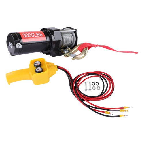 Solid Spare 3000 lb Electric Winch 12VDC/1.3HP ATV Winch 3/16in*32ft Heavy Duty Steel Cable
