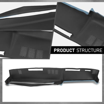 Solid Spare TPE Dash Pad Cover Light Blue Fit For 81-91 Chevy GMC C/K/R/V Truck/SUV Pickup