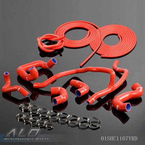 Solid Spare Red Silicone Radiator Hose+Clamps Kit Fit For E30 325 325i 6CY 88-93 Non-A/C