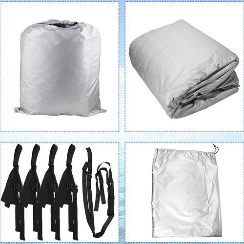 Solid Spare Waterproof 21-24ft Boat Cover Trailerable Pontoon Dust Resistant Gray