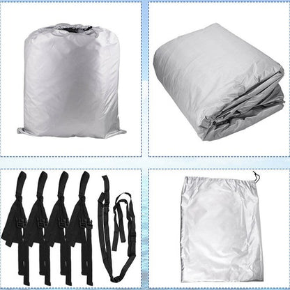 Solid Spare Waterproof 21-24ft Boat Cover Trailerable Pontoon Dust Resistant Gray