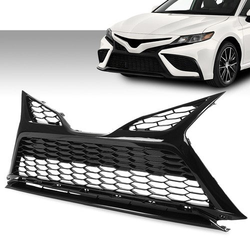 Solid Spare Fit For 2021-2023 Toyota Camry SE XSE Front Bumper Lower Grille W/O Sensor Holes
