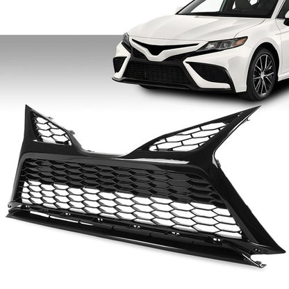 Solid Spare Fit For 2021-2023 Toyota Camry SE XSE Front Bumper Lower Grille W/O Sensor Holes