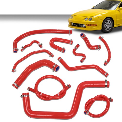 Solid Spare Fit For Honda Acura Integra DB7 DC4 RS LS GS SE B18B1 Silicone Radiator Hose Red