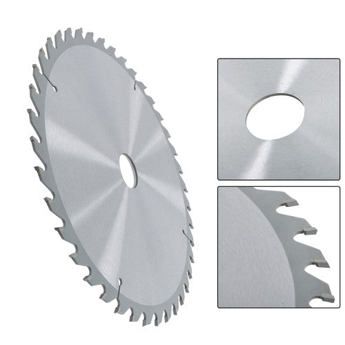 Solid Spare Heavy-Duty 10"×30mm×40T Carbide Saw Blade for Wood & Metal, Silver Finish