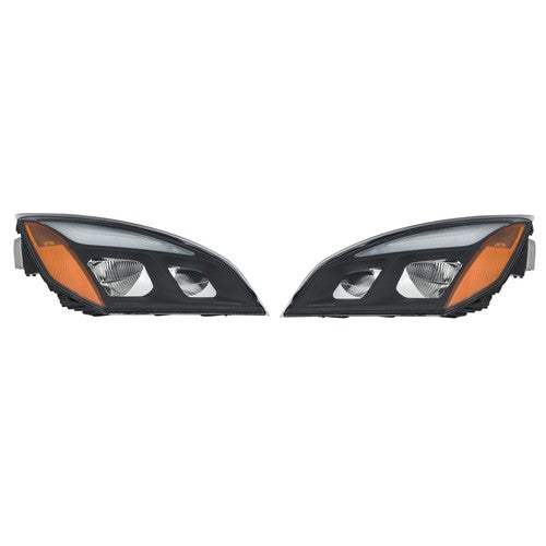 Solid Spare Left and Right Side LED Headlight Headlamp For Freightliner Cascadia 2018-2023