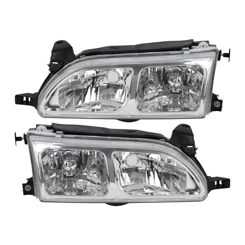 JDM Chrome Headlights w/Turn Signal Corner Lights For 1993-1997 Toyota Corolla