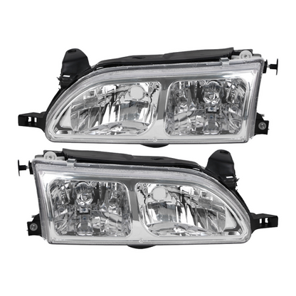 JDM Chrome Headlights w/Turn Signal Corner Lights For 1993-1997 Toyota Corolla