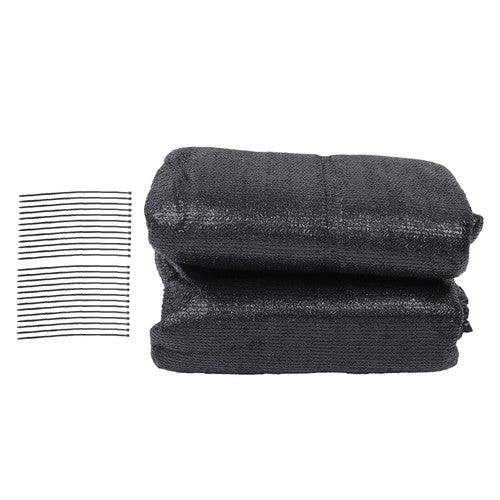 Solid Spare 4FTx25FT Black Heavy Duty Garden Privacy Fence Barrier Net With Zip Ties