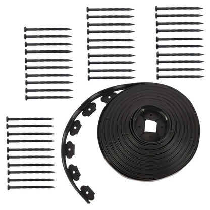 Solid Spare L-shaped Landscape Edging Border Kit 100'1.7"No-Dig Garden Edge Lawn Border New