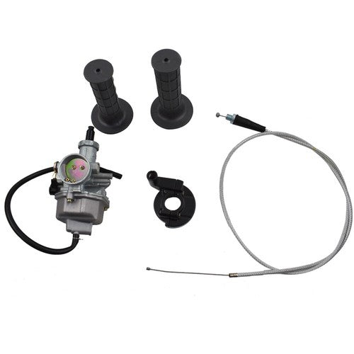Solid Spare Carburetor For Honda XR100R CRF100F XR100 With Handlebar Grips & Throttle Cable