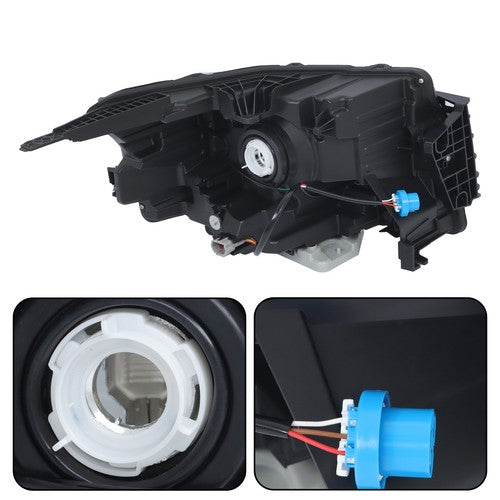 Solid Spare Headlight Black Driver Side Halogen Type For Nissan Frontier 2022-2023 Factory