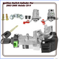 For Honda CR-V 2003-2006 Ignition Switch+LH/RH Door Locks 2 Keys