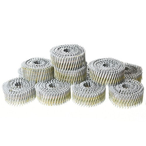 Solid Spare Full Round Head Siding Nails 3600 Pack 2-1/4"x0.092" 15 Degree Wire Coil