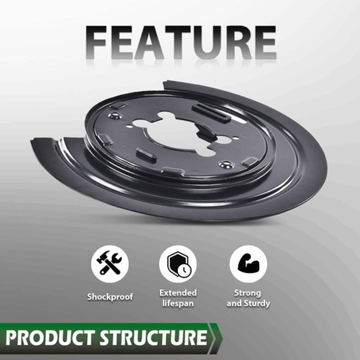 Solid Spare Fit For 2002-2007 Dodge Ram 1500 Replace 3S-00032 Brake Dust Shield Rear New