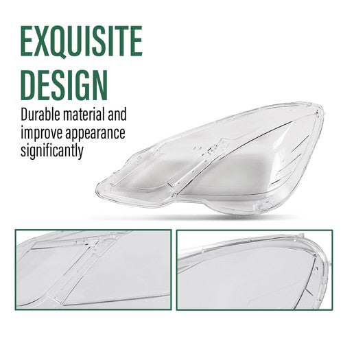 Solid Spare Fit For 2009-2013 Mercedes-Benz E Class W212 4-Door Headlight Replacement Lens